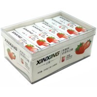 Конфеты жевательные Xinxing молочный коктейль с Клубникой