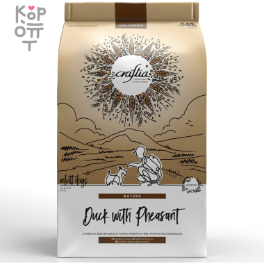 CRAFTIA NATURA Сухой корм для взрослых собак миниатюрных и мелких пород из Утки с Фазаном.  — Корейские товары для всей семьи(КорОпт)