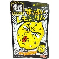 Marukawa Sour lemon gum - Кислая лимонная жевательная резинка, 41гр.