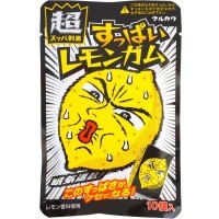 Marukawa Sour lemon gum - Кислая лимонная жевательная резинка, 41гр.