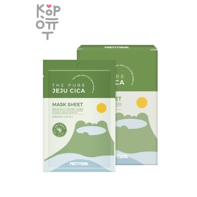PrettySkin The Pure Jeju Cica Mask - Маска тканевая для лица успокаивающая с экстрактами центеллы азиатской и чайного дерева 25 мл