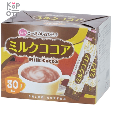 Seiko Coffee Milk Cocoa -  Какао растворимый с молоком  12гр.*30шт. , купить с доставкой на дом фото 1 — Корейские товары для всей семьи(КорОпт)