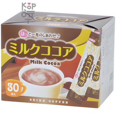 Seiko Coffee Milk Cocoa -  Какао растворимый с молоком  12гр., Коробка 30шт.