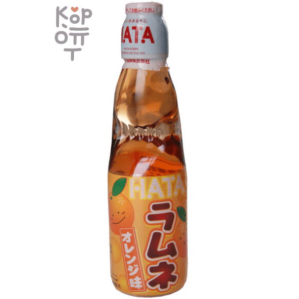 Напиток безалкогольный газированный Hata Kosen Ramune - Рамуне со вкусом апельсина 200мл.