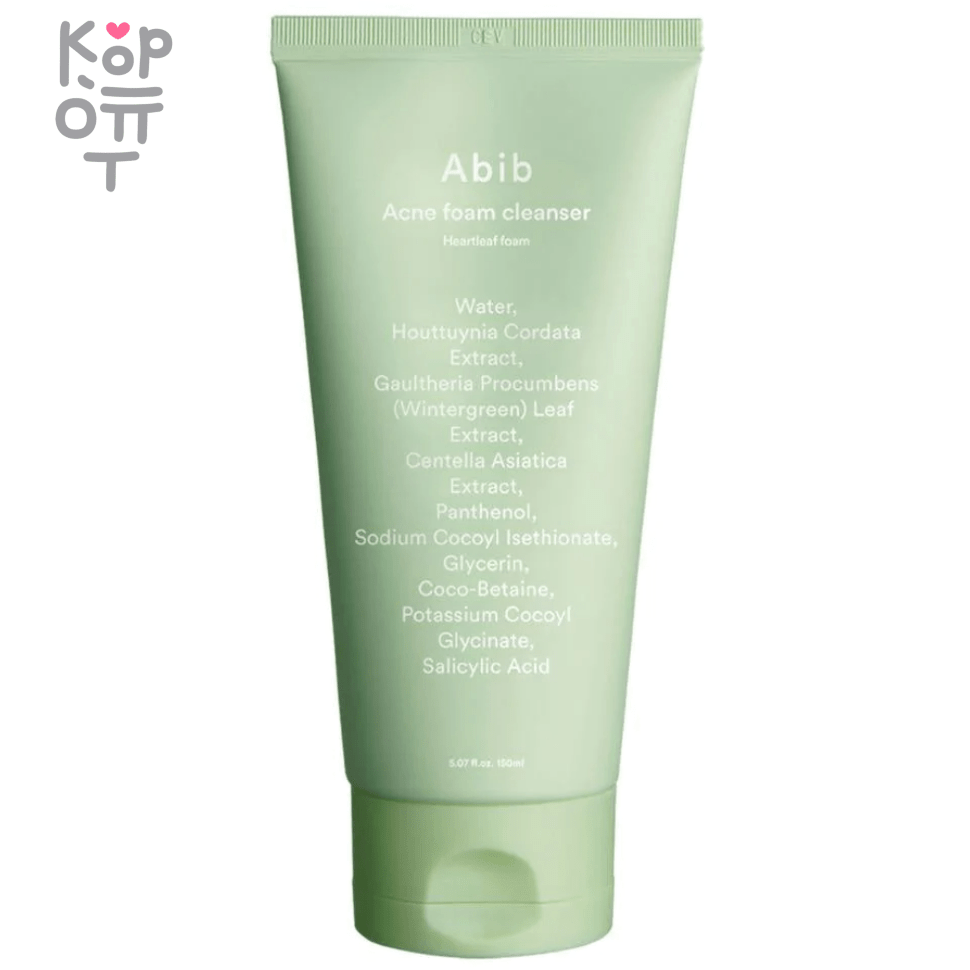 ABIB Heartleaf Acne Cleanser Foam - Пенка для умывания проблемной кожи лица 250мл., купить с доставкой на дом фото 1 — Корейские товары для всей семьи(КорОпт)