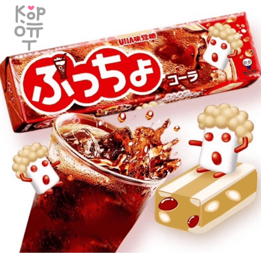 UHA Puchao Cola Flavored Soft Candy - Жевательные конфеты со вкусом Кока-Колы, 50гр. — Корейские товары для всей семьи(КорОпт)