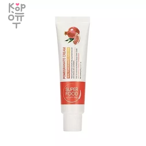 Farm Stay Super Food Pomegranate Cream - Крем для лица с экстрактом граната 60гр. , купить с доставкой на дом Крем для лица с экстрактом граната Super Food Pomegranate Cream от южнокорейского косметического бренда Farm Stay предназначен для комплексного ухода за кожей всех типов, но особенно эффективен для сухой и зрелой кожи. Средство оказывает глубокое увлажняющее действие, предупреждает появление сухости и шелушений, дарит коже чувство свежести и комфорта.

