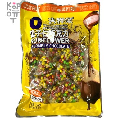 Конфетки Sunflower Kernels Chocolate - Молочный шоколад в форме семечек, покрытые цветной глазурью, 258гр. — Корейские товары для всей семьи(КорОпт)