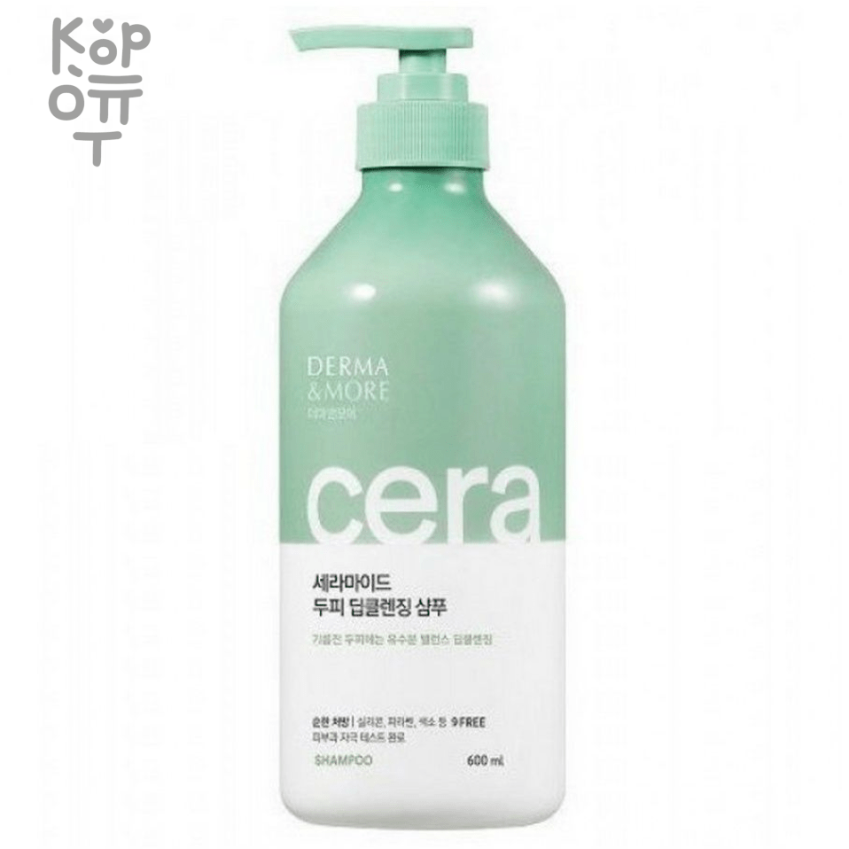 Derma & More Cera Soothing Shampoo - Шампунь для волос очищающий и освежающий 600 мл. фото 1 &mdash; Корейские товары для всей семьи(КорОпт)