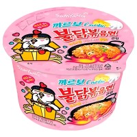 SamYang Hot Chicken Flavor Ramen-Carbo Лапша сублимированная со вкусом острой курицы и соуса карбонара, стакан, 105 г
