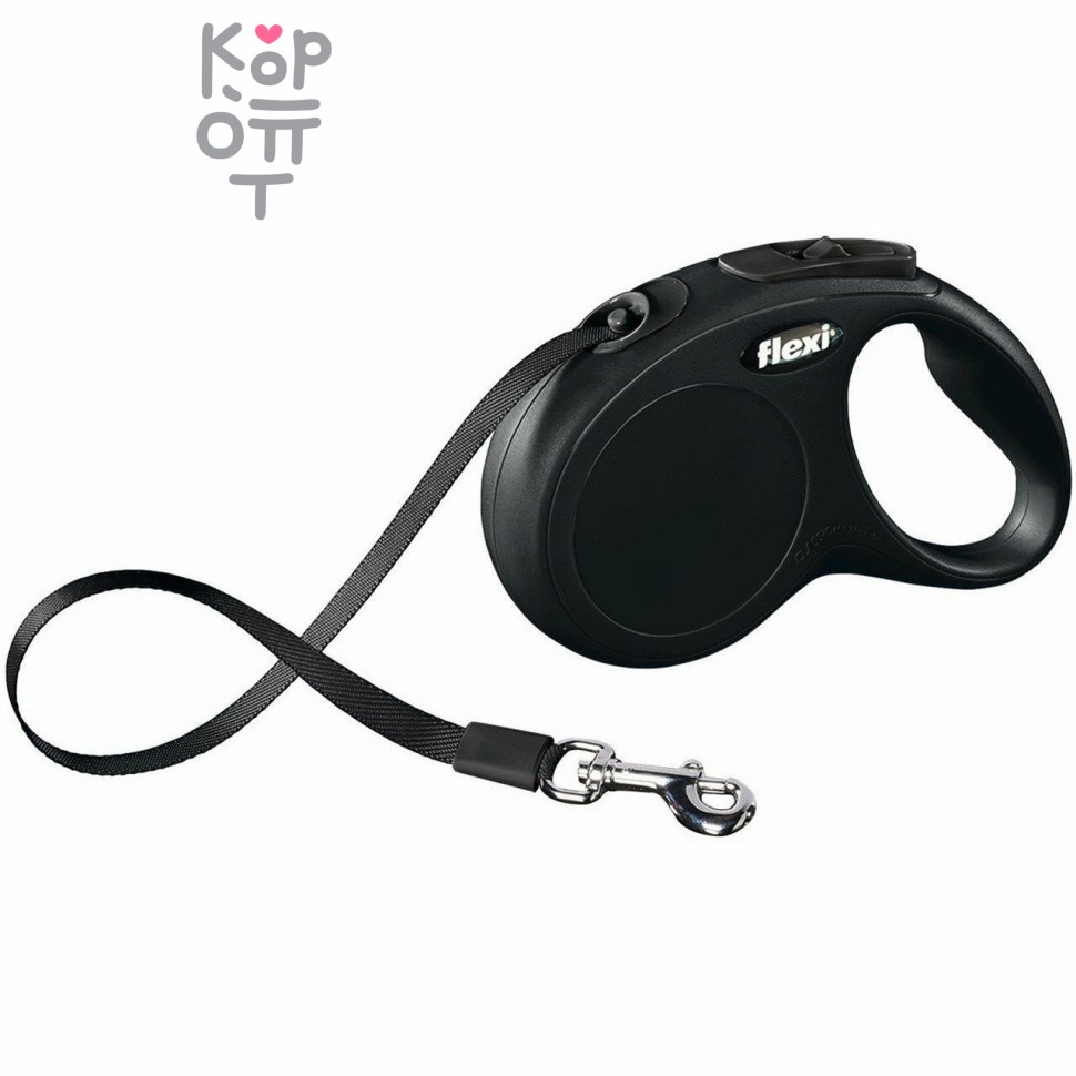 flexi рулетка New Classic XS (до 12кг.) 3 м лента черная