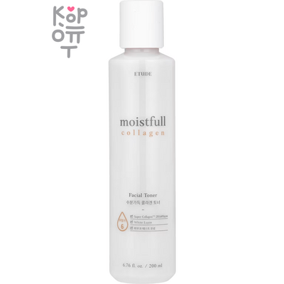 Etude Facial Toner Moistfull Collagen - Тонер для лица увлажняющий с коллагеном 200 мл