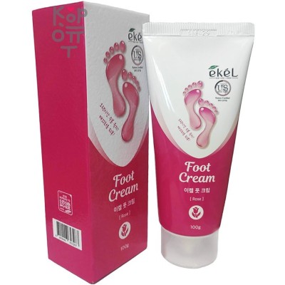 EKEL Foot Cream Rose - Увлажняющий и смягчающий крем для ног с экстрактом Розы 100 мл.
