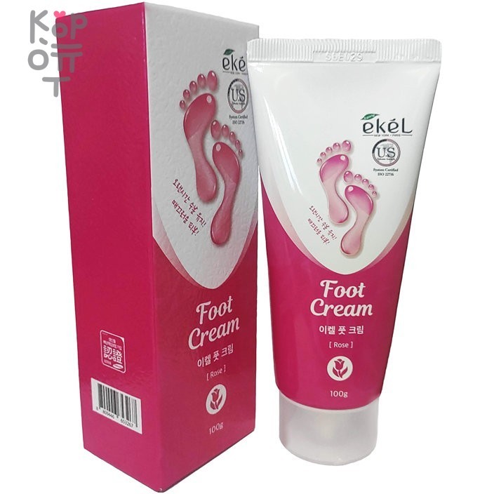 EKEL Foot Cream Rose - Увлажняющий и смягчающий крем для ног с экстрактом Розы 100 мл.