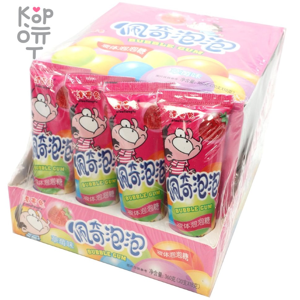 Жевательная резинка Piaoliang - Волшебный тюбик, со вкусом Клубники, купить с доставкой на дом фото 1 — Корейские товары для всей семьи(КорОпт)