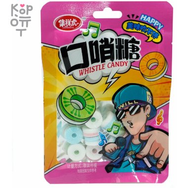 Конфеты Jixianghu Candy Mix Flavor - свистули Репер со вкусом фруктов, на ленте &mdash; Корейские товары для всей семьи(КорОпт)
