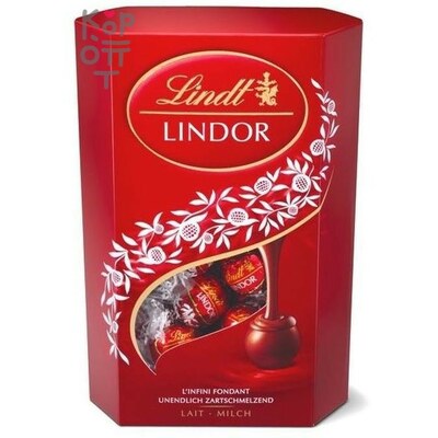 Конфеты из молочного шоколада с нежной тающей начинкой, Lindt, 200гр.