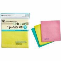SUNG BO Салфетка для кухни универсальная №436 "Plus Non Woven Dishcloth" 40*38см., вискоза, полиэстер 3шт.