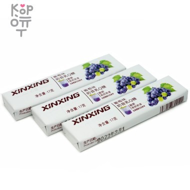Конфеты жевательные Xinxing молочный коктейль со вкусом Винограда &mdash; Корейские товары для всей семьи(КорОпт)