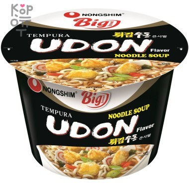 Лапша сублимированная NONGSHIM Big Bowl Noodle Udon Flavour, стакан, 111гр. &mdash; Корейские товары для всей семьи(КорОпт)