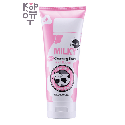 Aron Gluta Milky & Collgaen Moisturizing Facial Foam - Пенка для умывания с Молочным Протеином и Коллагеном, 190 г