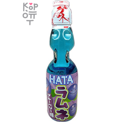 Hata Kosen Ramune Напиток безалкогольный газированный Рамуне со вкусом черники, 200 мл