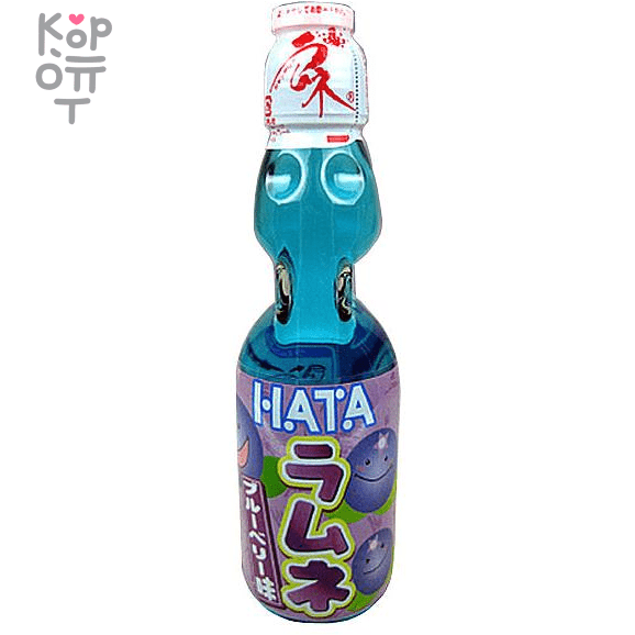 Напиток безалкогольный газированный Hata Kosen Ramune - Рамуне со вкусом черники 200мл. , купить с доставкой на дом фото 1 &mdash; Корейские товары для всей семьи(КорОпт)