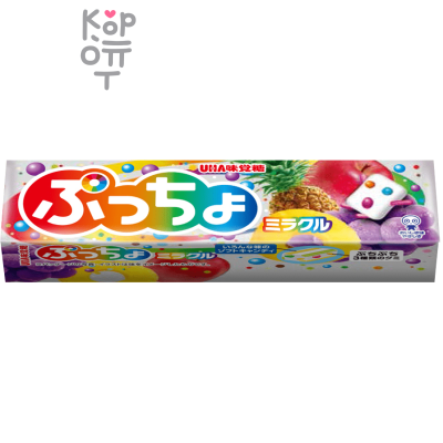 UHA Puchao Fruits Flavored Soft Candy - Жевательные конфеты с фруктовыми вкусами, 50гр.