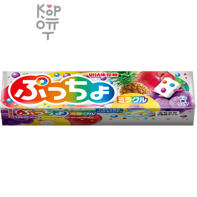 UHA Puchao Fruits Flavored Soft Candy - Жевательные конфеты с фруктовыми вкусами, 50гр.