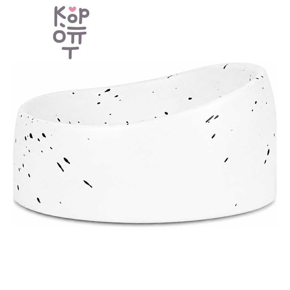 Mr.Kranch — Миска керамическая для собак и кошек 320 мл белая в крапинку