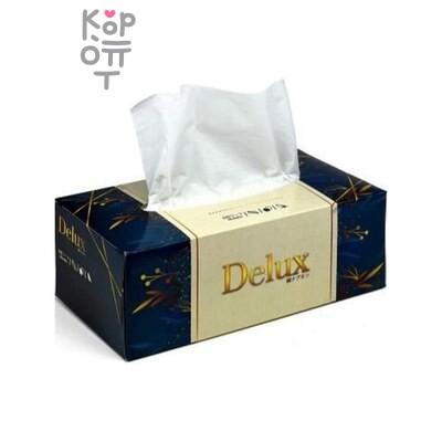 Салфетки, бумажные"DELUX" (картонная упаковка) 230шт, 2слоя, KAIDO