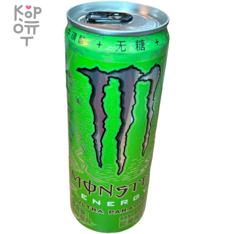 Monster Energy - Газированный энергетический напиток, 330мл., купить с доставкой на дом фото 1 &mdash; Корейские товары для всей семьи(КорОпт)
