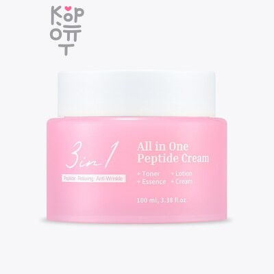 Meloso — Крем, для лица 3 в 1 с пептидами/3 in1 All in One Peptide Cream, Meloso, Ю.Корея, (80), 100 г
