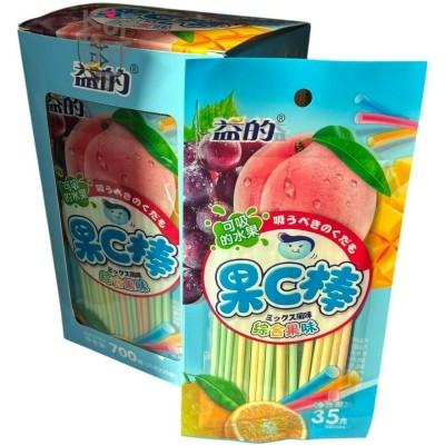 Конфеты Magic Color Stick Candy "Обжорка" Йогуртовые трубочки с фруктовым вкусом