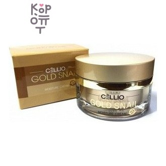 Dr.CELLIO — Gold Snail Moisture Cream — антивозрастной крем для лица с муцином улитки и золотом, 50 мл