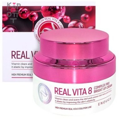 Enough Real Vita 8 Complex Pro Bright up Cream - Крем для лица комплекс витаминов, 50мл. — Корейские товары для всей семьи(КорОпт)