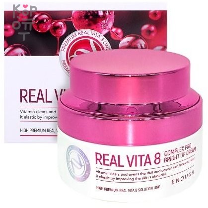 Enough Real Vita 8 Complex Pro Bright up Cream - Крем для лица комплекс витаминов, 50мл., купить с доставкой на дом фото 1 — Корейские товары для всей семьи(КорОпт)