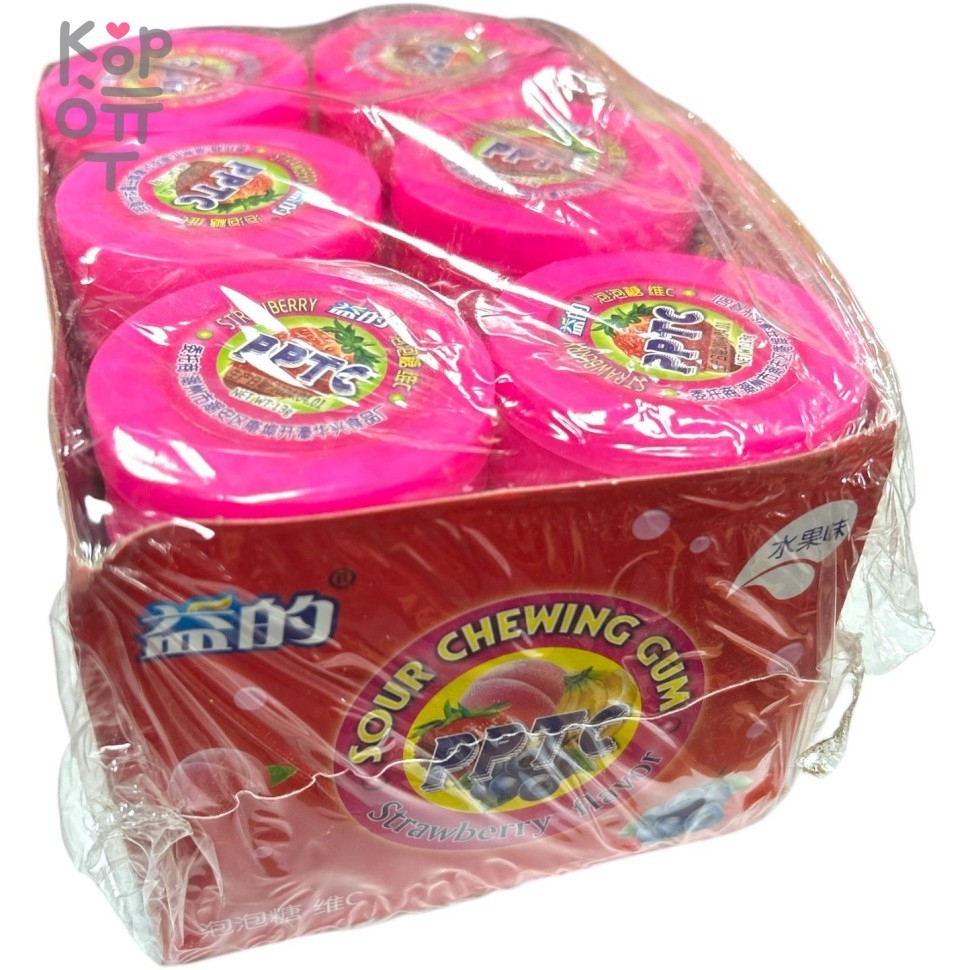 Жевательная резинка Sour Chewing Gum - Кислая клубника, купить с доставкой на дом фото 1 — Корейские товары для всей семьи(КорОпт)