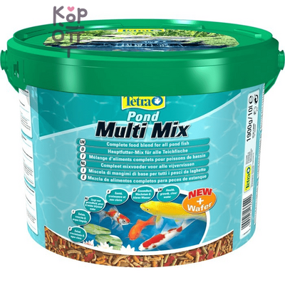 Tetra Pond MultiMix корм для прудовых рыб (гранулы, хлопья, таблетки, гаммарус) 10л.
