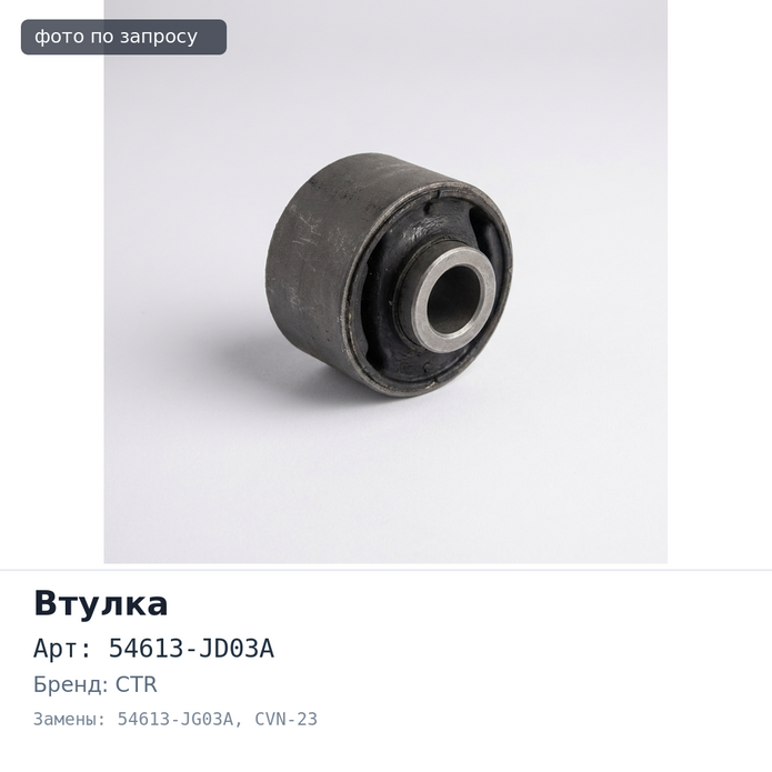 Втулка стабилизатора 54613-JD03A / 54613-JG03A CVN-23 X-TRAIL T32 передний CTR