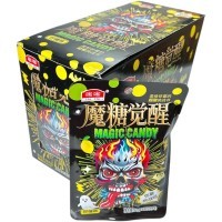 Кислая леденцовая карамель He He Magic Candy - Жутко кислые конфеты Огненный череп, со вкусом Лимона