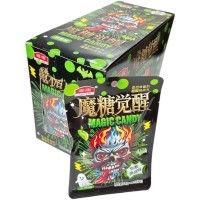 Кислая леденцовая карамель He He Magic Candy - Жутко кислые конфеты Огненный череп, со вкусом Лимона