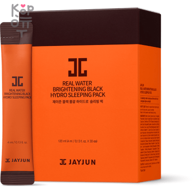 JayJun Black Water Luminous Hydro Sleeping Pack - Ночная маска для выравнивания тона кожи 4мл.*30шт. — Корейские товары для всей семьи(КорОпт)