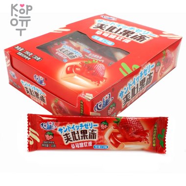 Жевательная конфета тянучка Shandong Foods Yogurt Помадка со вкусом Клубники &mdash; Корейские товары для всей семьи(КорОпт)