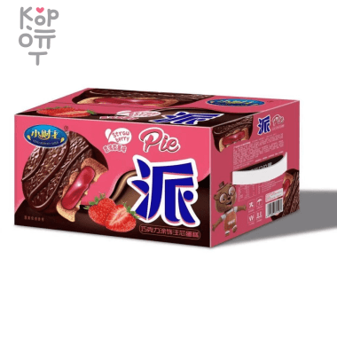 Печенье Чоко Пай с клубничным вкусом Xingtai Langyi, 640гр.  &mdash; Корейские товары для всей семьи(КорОпт)