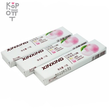 Конфеты жевательные Xinxing молочный коктейль со вкусом белого Персика — Корейские товары для всей семьи(КорОпт)
