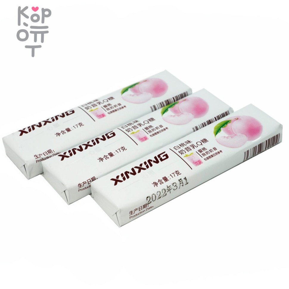 Конфеты жевательные Xinxing молочный коктейль со вкусом белого Персика
