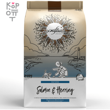 CRAFTIA NATURA Сухой корм для щенков миниатюрных и мелких пород из Лосося с Сельдью. — Корейские товары для всей семьи(КорОпт)
