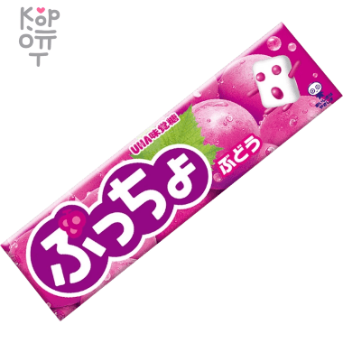 UHA Puchao Grape Flavored Soft Candy - Жевательные конфеты со вкусом Винограда, 50гр. — Корейские товары для всей семьи(КорОпт)