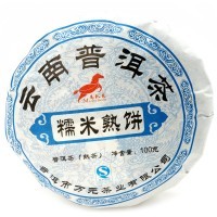 Чай Captain Horse Pu'er - Юньнаньский крупнолистовой высушенный на солнце зеленый чай с рисовым листом, Пуэр, 2012год, 100гр.